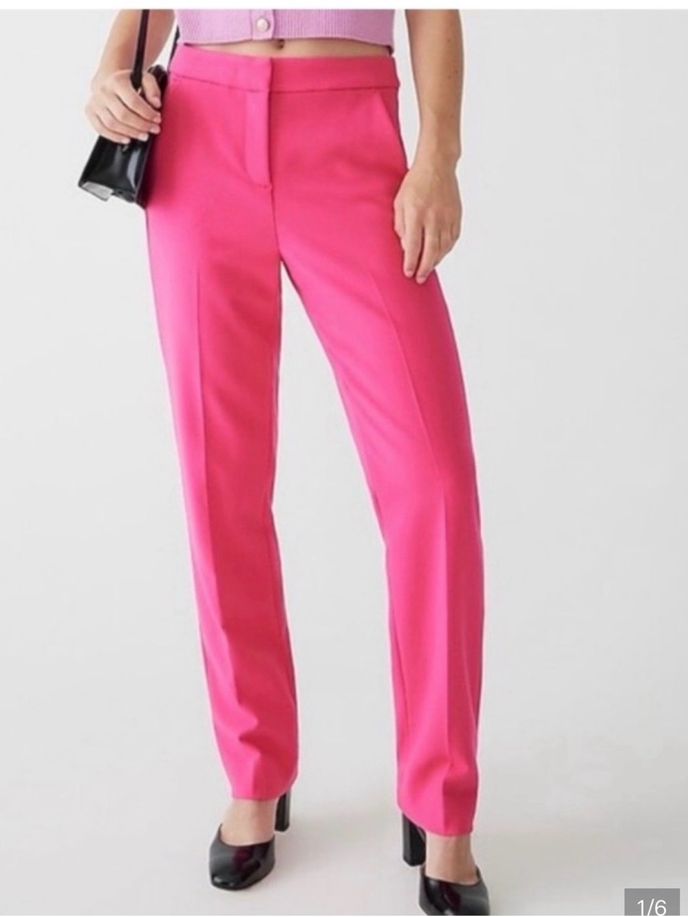 J. Crew “Kate” Pants Vivid Begonia Linen Blend NWT Size 14
